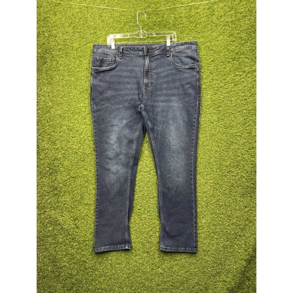 NYC The Perfect Jean Slim Fit Mens 40x30 Blue Dark Wash Denim Stretch Casual